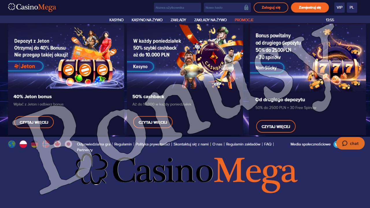 Bonusy i promocje casinomega 