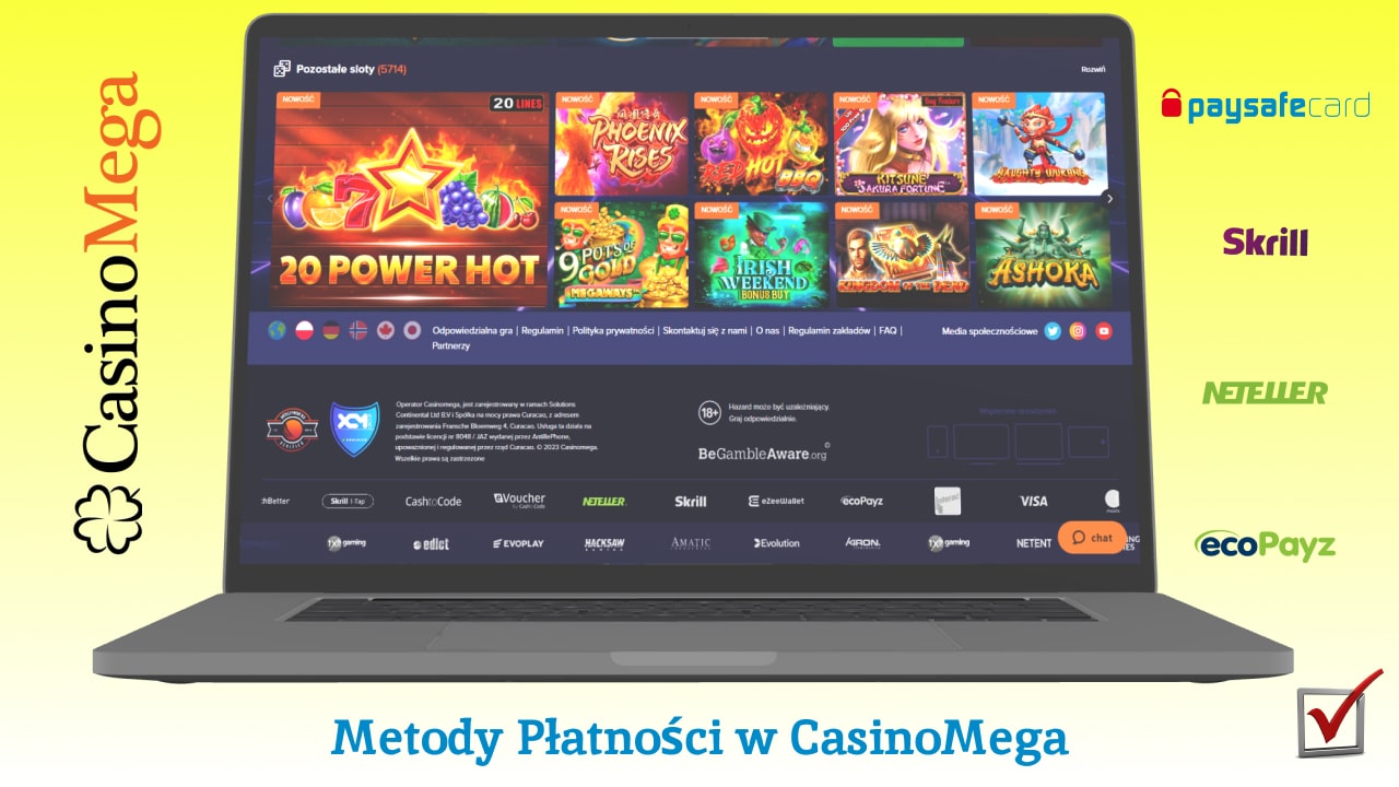 casinomega metody płatności